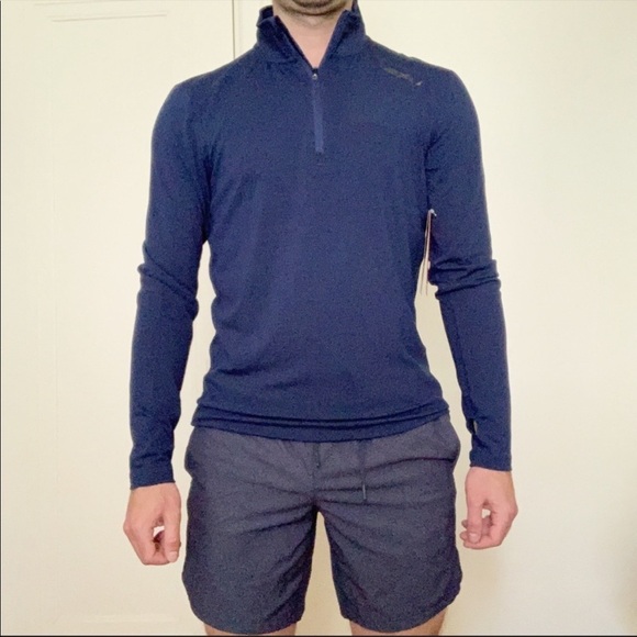 2XU Heat 1/4 Zip Athletic Running Pullover Top Blue Men’s Small New - Picture 1 of 10